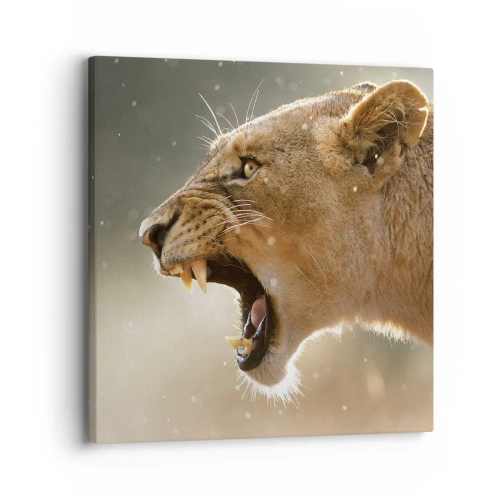 Canvastavla - Bild på duk - Försök att inte lyssna - 30x30 cm