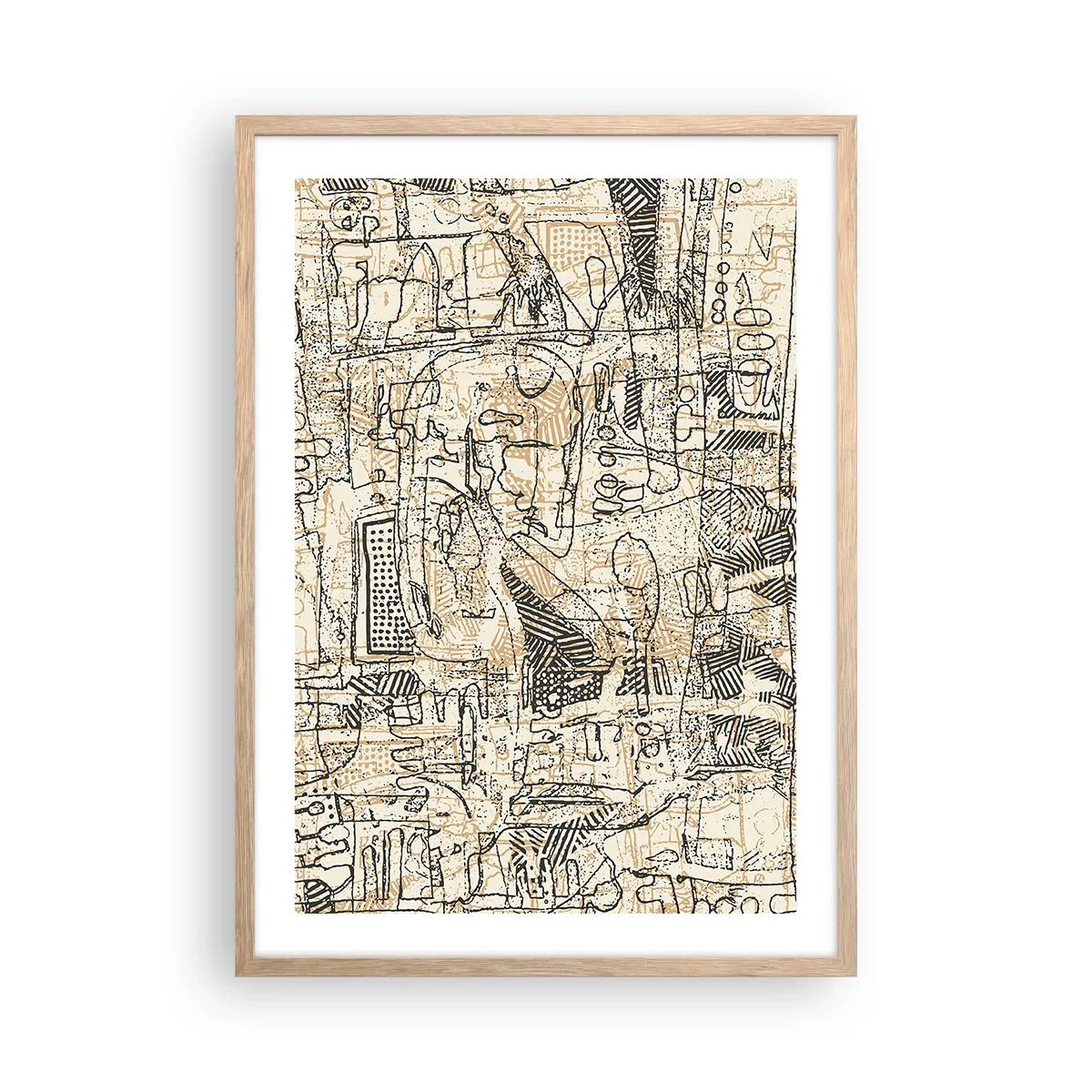 Affisch i ram av ljusek - Väntar på avkodning - 50x70 cm