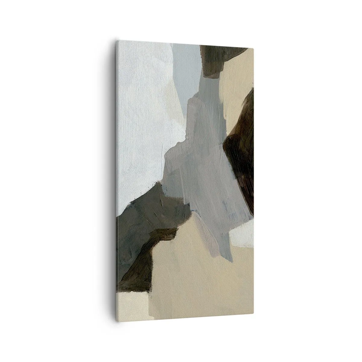 Canvastavla - Bild på duk - Abstraktion: avgrening av det gråa - 55x100 cm