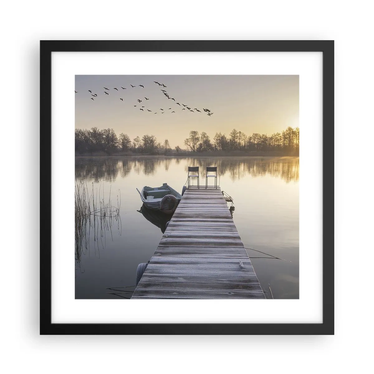 Affisch i svart ram - Kommer tillbaka om en viss tid - 40x40 cm