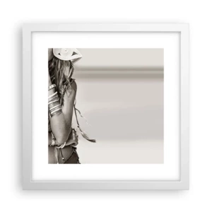 Affisch i vit ram - Som flickorna brukar - 30x30 cm