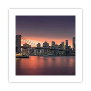 Affisch - Doppad i lila tystnad - 40x40 cm