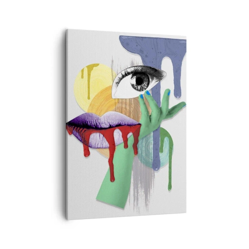 Canvastavla - Bild på duk - Rekonstruerad porträtt - 50x70 cm