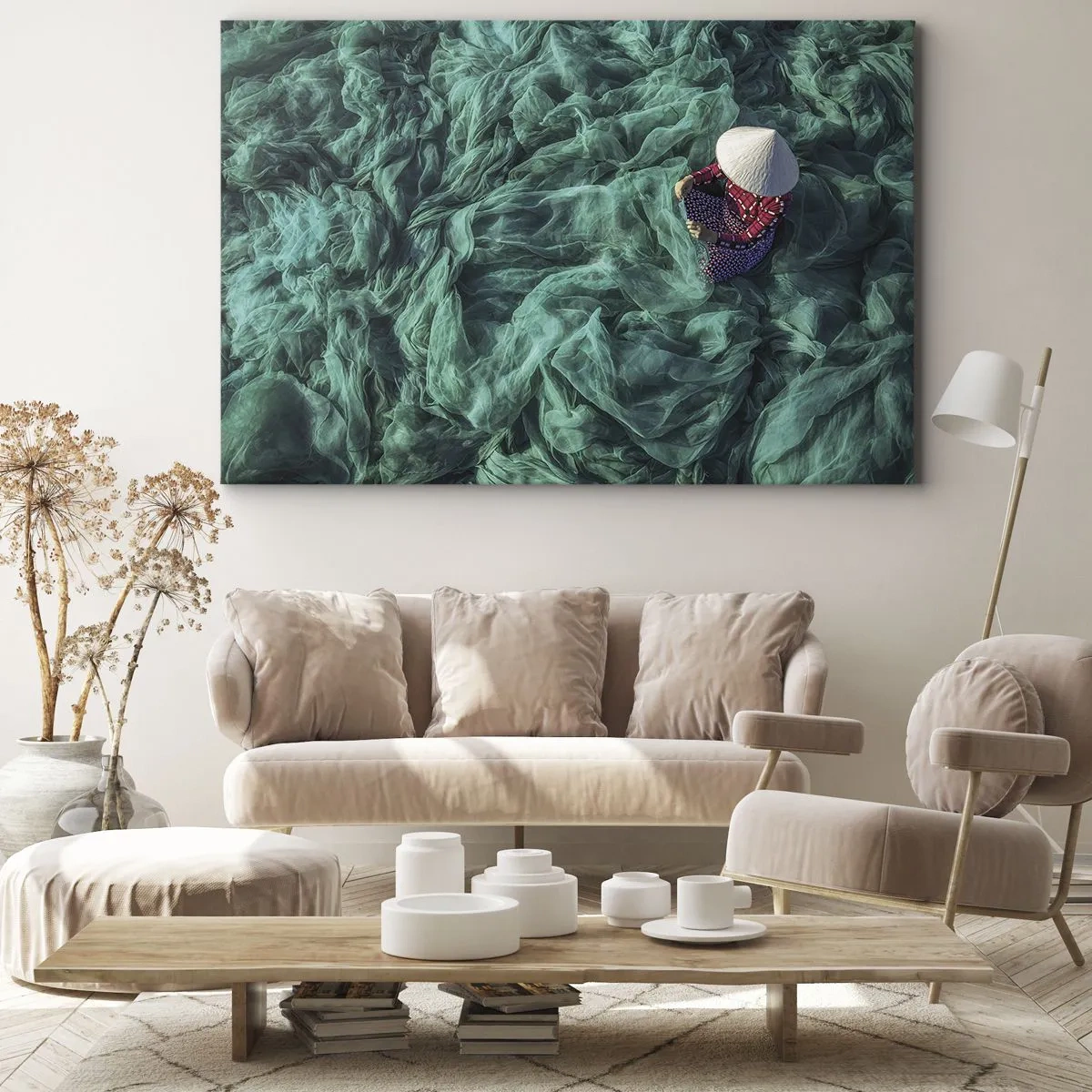 Canvastavla - Bild på duk - I nätens hav - 100x70 cm