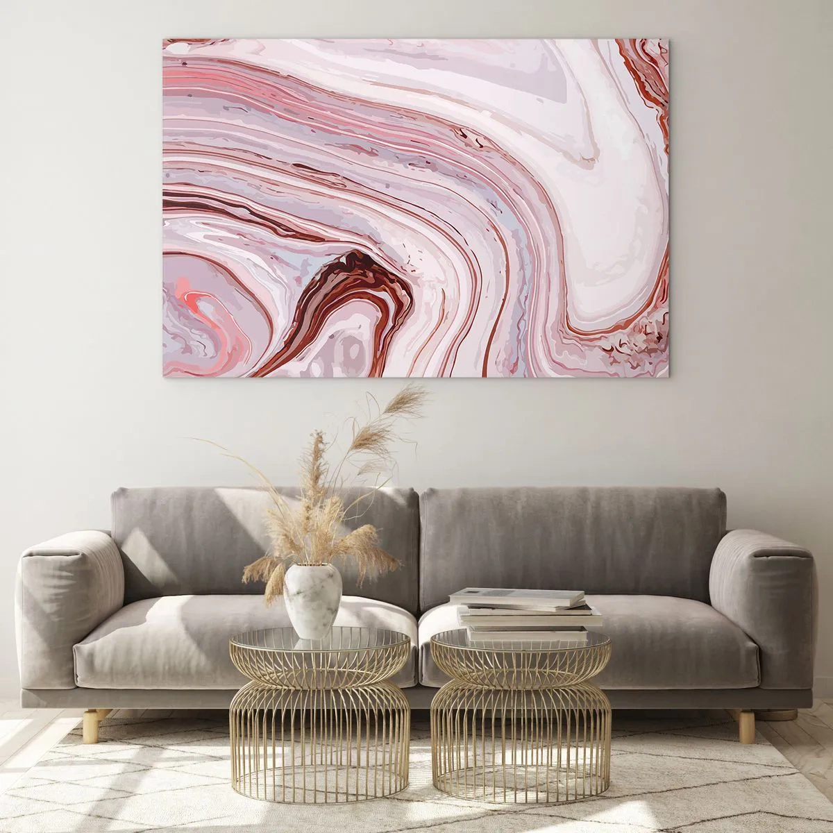 Glastavla - Bild på glas - Rakt fram, sedan neråt åt höger - 100x70 cm