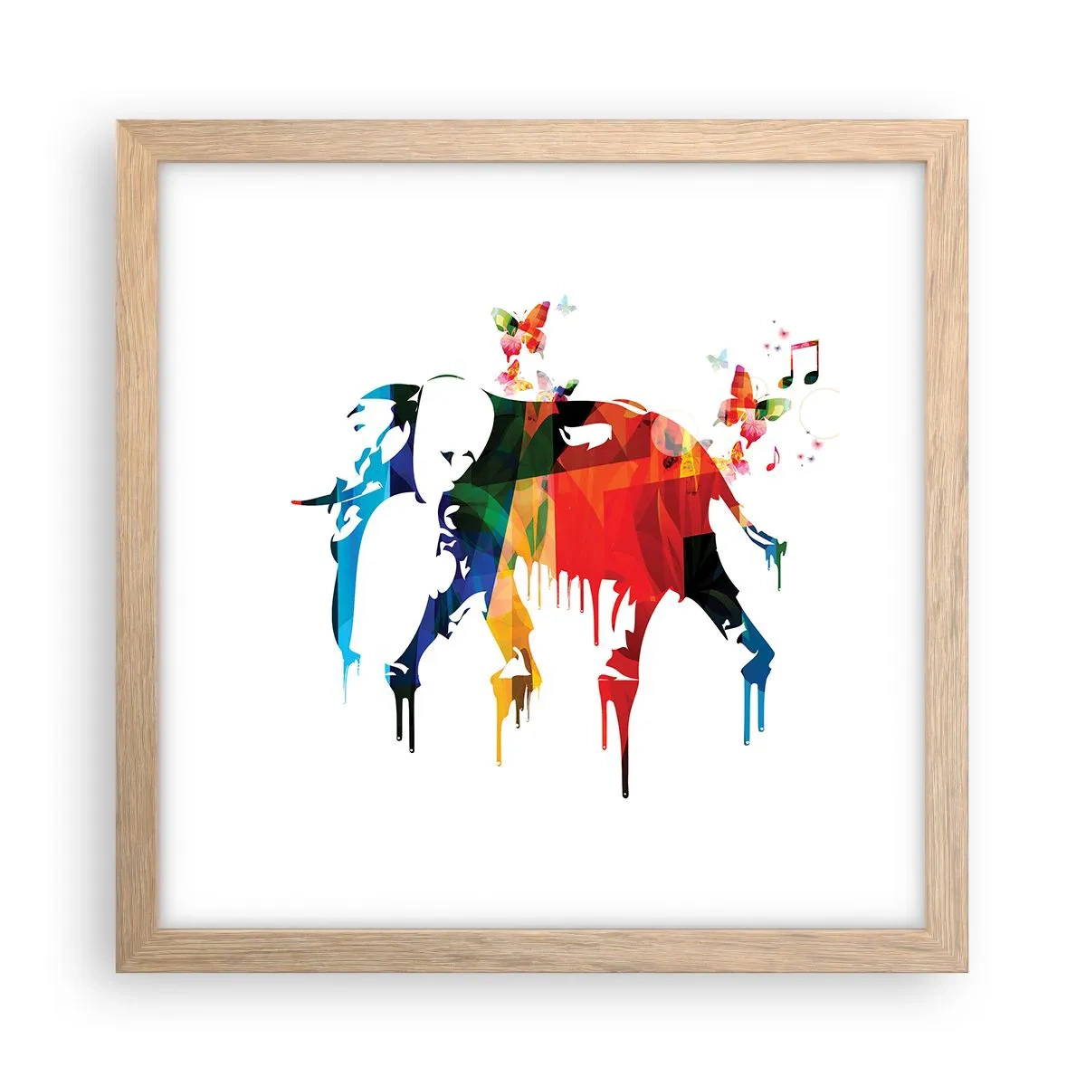 Affisch i ram av ljusek - Var och en kan dansa - 30x30 cm