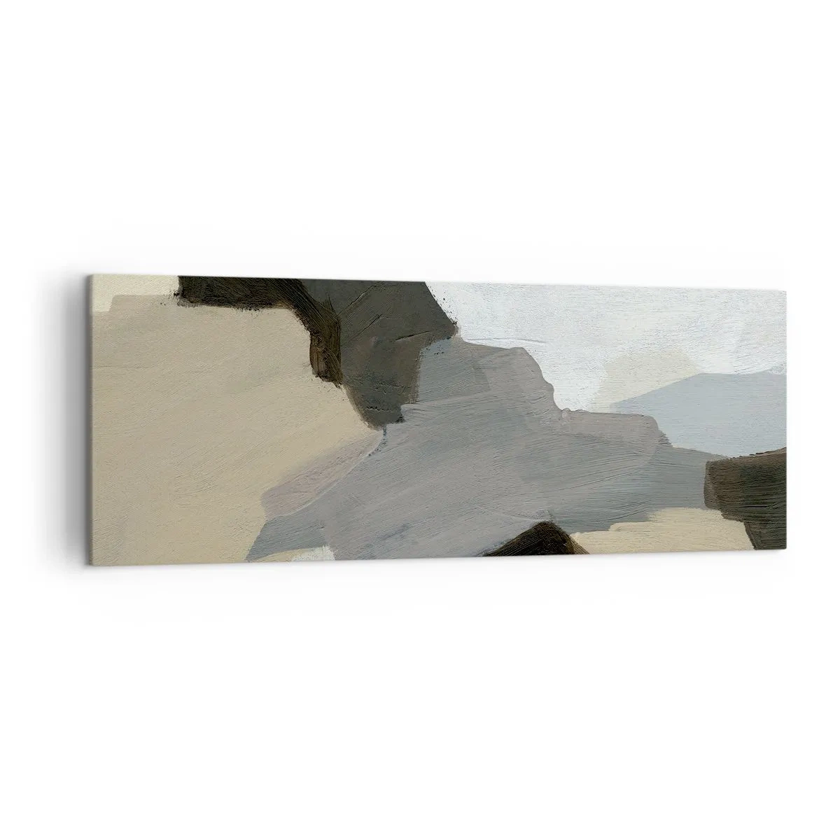 Canvastavla - Bild på duk - Abstraktion: avgrening av det gråa - 140x50 cm