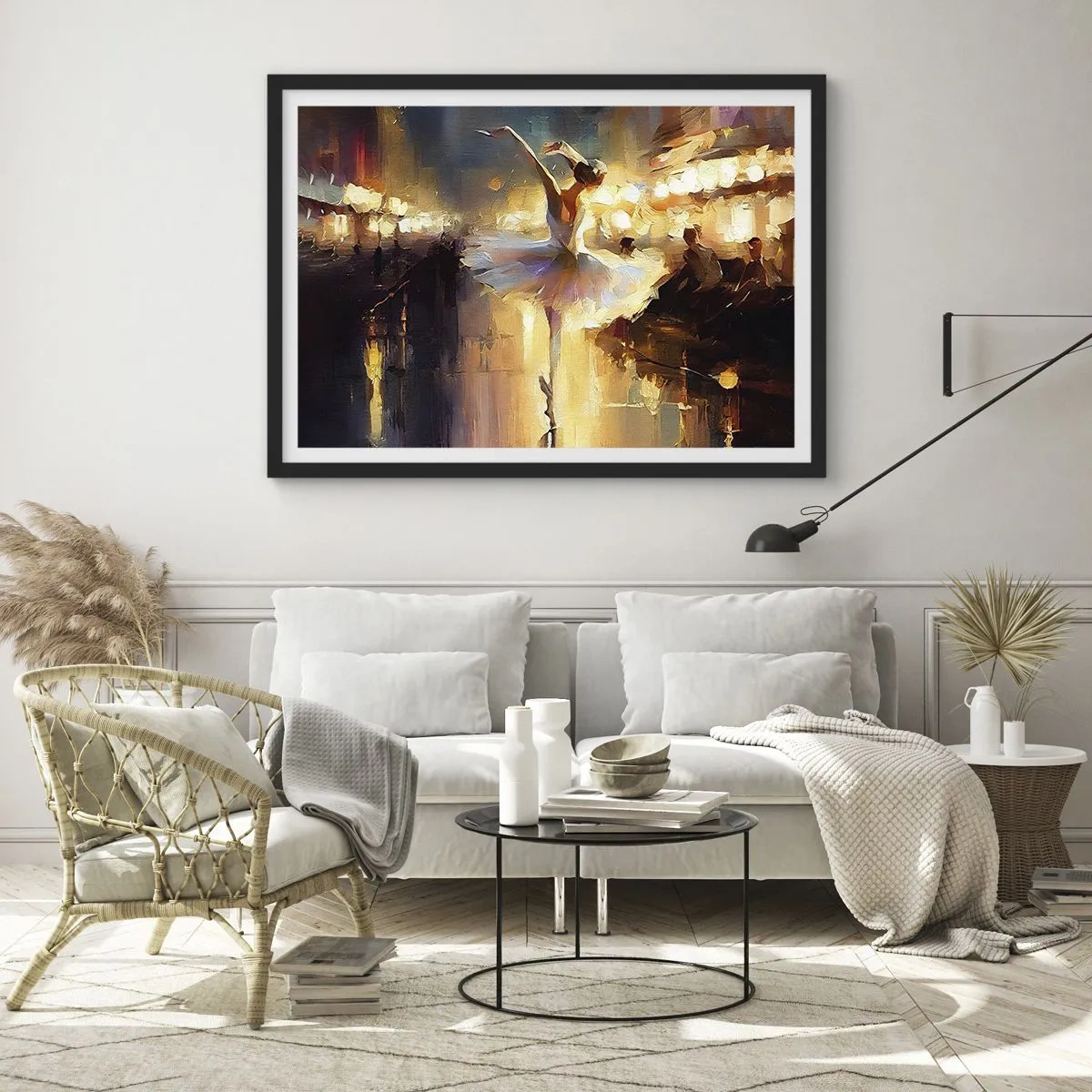 Affisch i svart ram - Ett mirakel på gatan - 70x50 cm