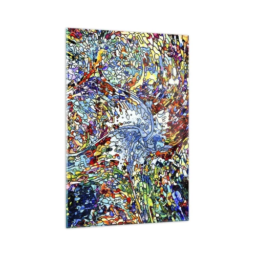 Glastavla - Bild på glas - Glasmålning - droppar - 70x100 cm