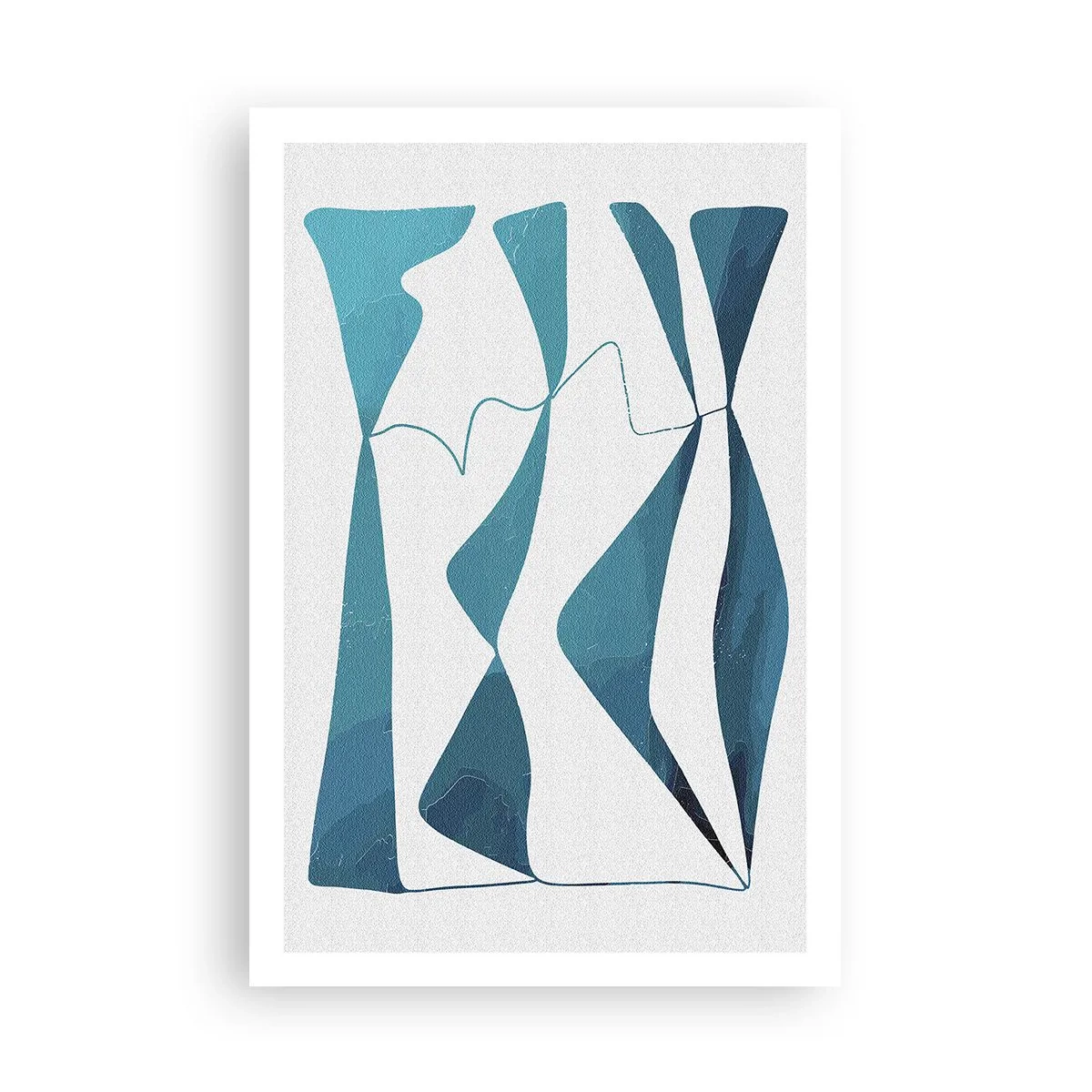 Affisch - Abstraktion: en turkos förening - 61x91 cm