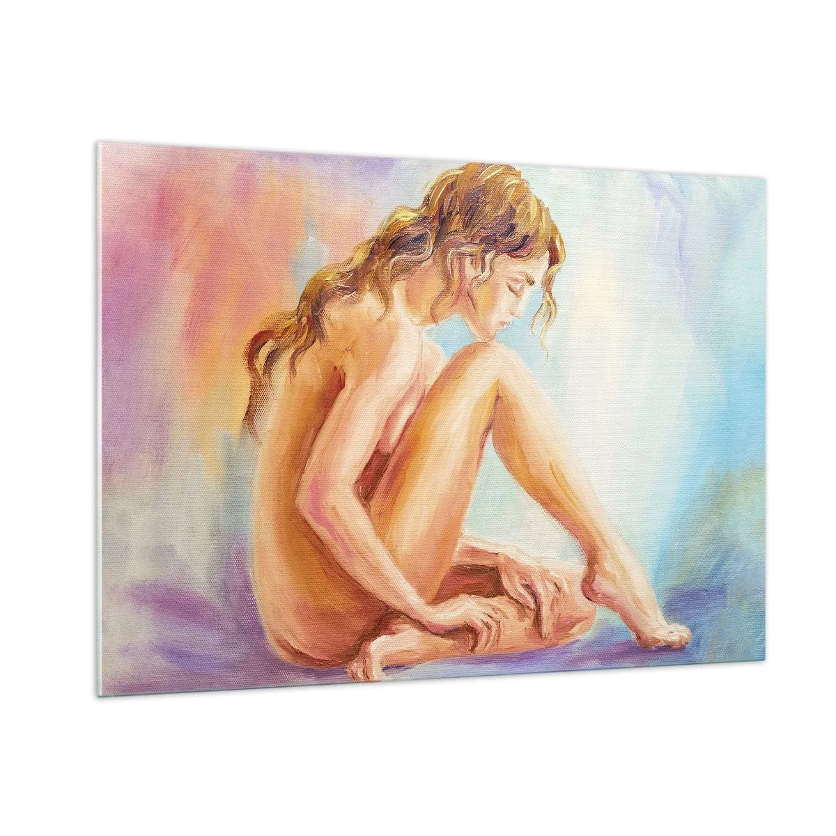 Glastavla - Bild på glas - Kärlekens akt - 100x70 cm