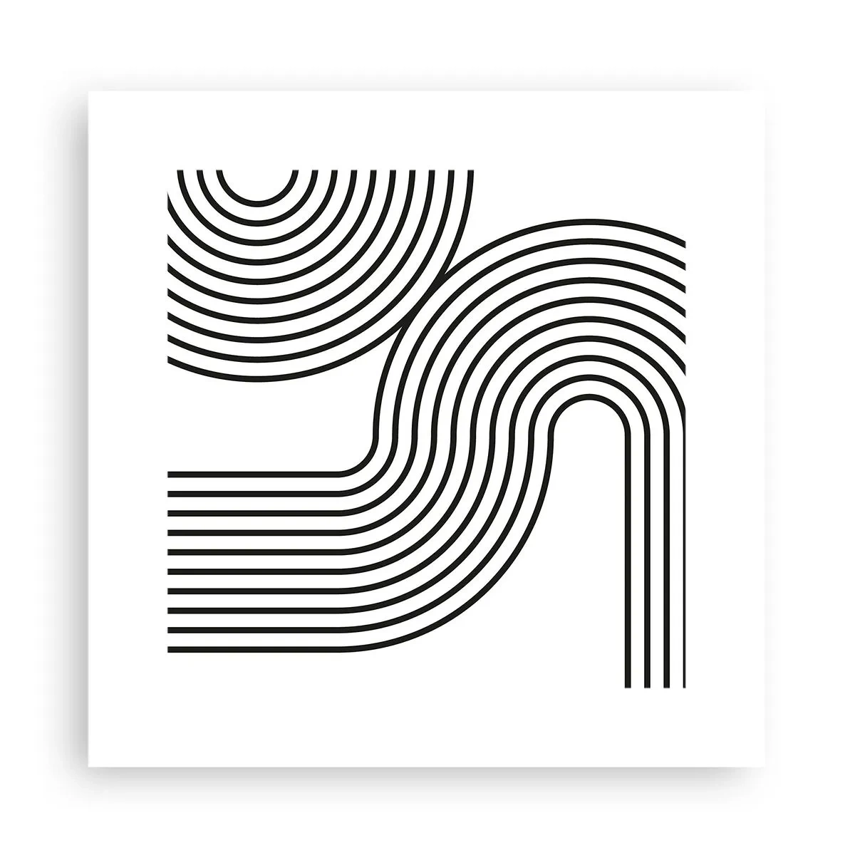 Affisch - På en kurva - 30x30 cm