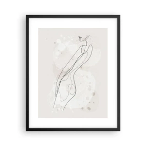 Affisch i svart ram - Blicken går vilse - 40x50 cm