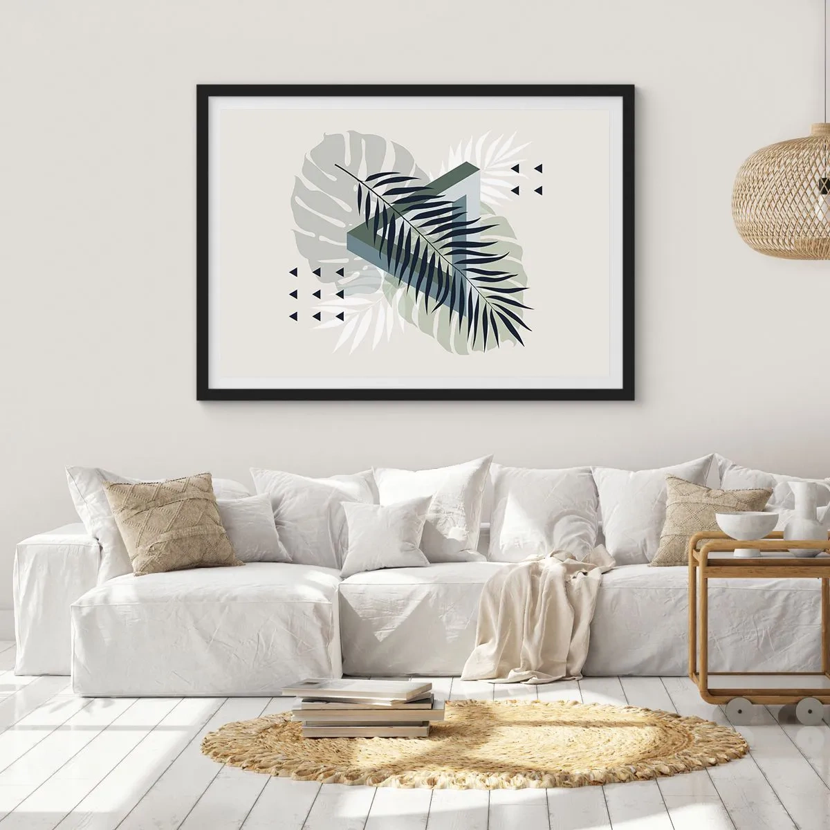 Affisch i svart ram - Natur och geometri – två ordningar? - 70x50 cm