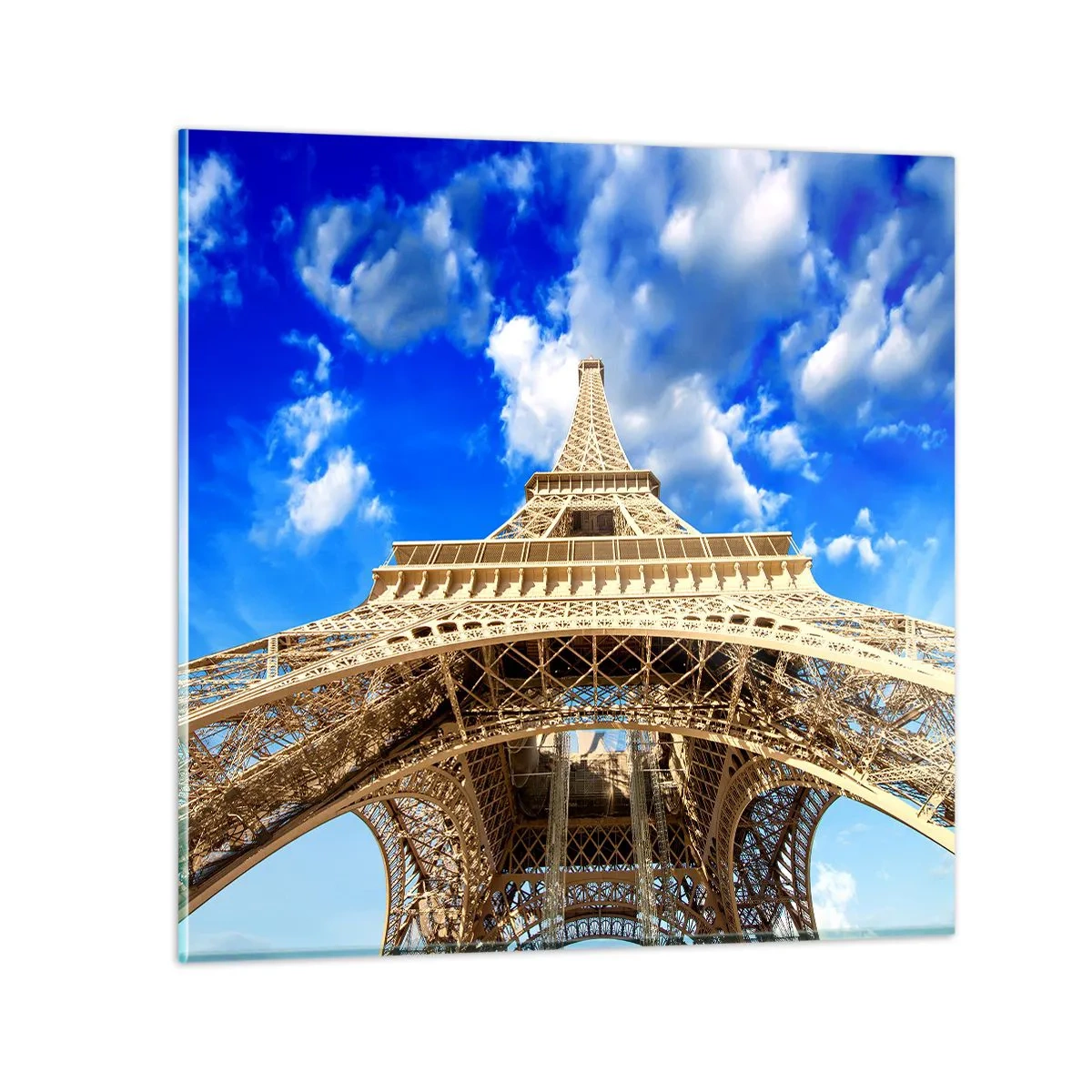 Glastavla - Bild på glas - Nå himlen och molnen - 60x60 cm