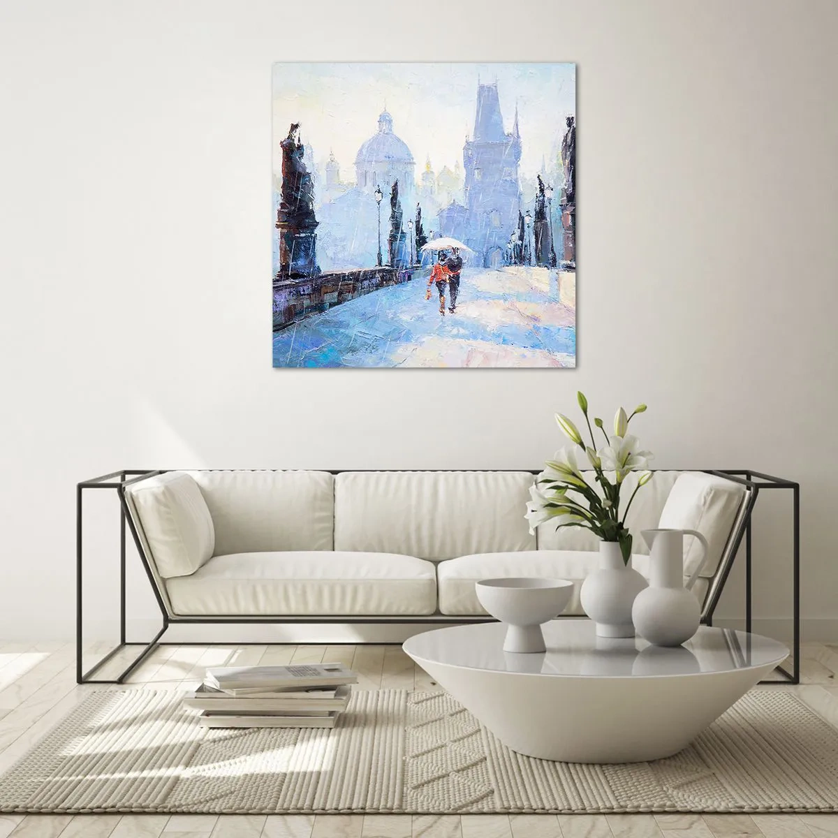 Glastavla - Bild på glas - Förtrollade av regnet - 30x30 cm