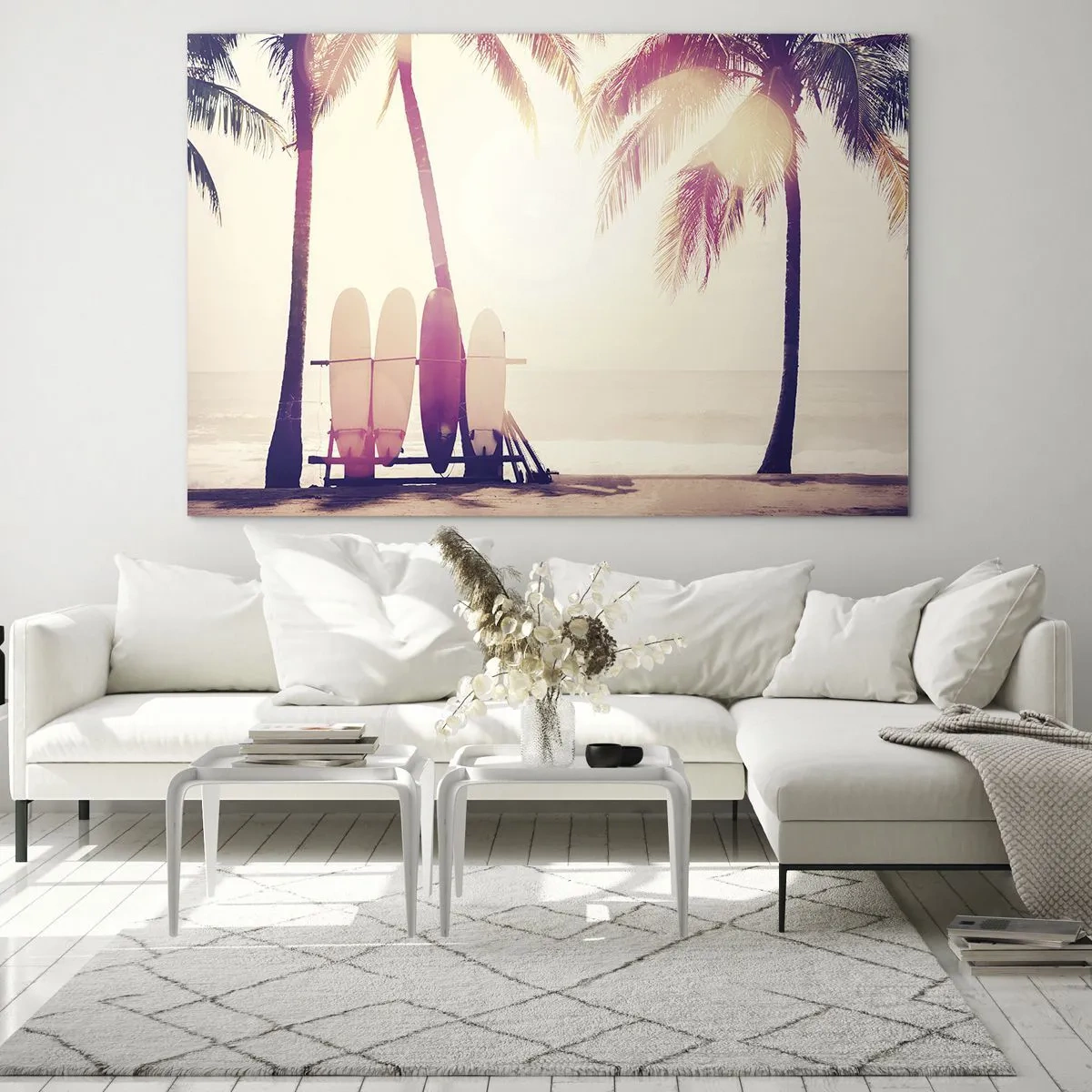 Glastavla - Bild på glas - Det kommer att bli en fantastisk dag - 70x50cm - Det blir en underbar dag - Modern väggdekoration för vardagsrum och sovrum ARTTOR