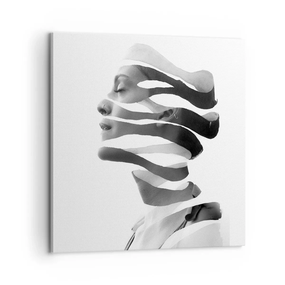 Canvastavla - Bild på duk - Surrealistisk porträtt - 60x60 cm