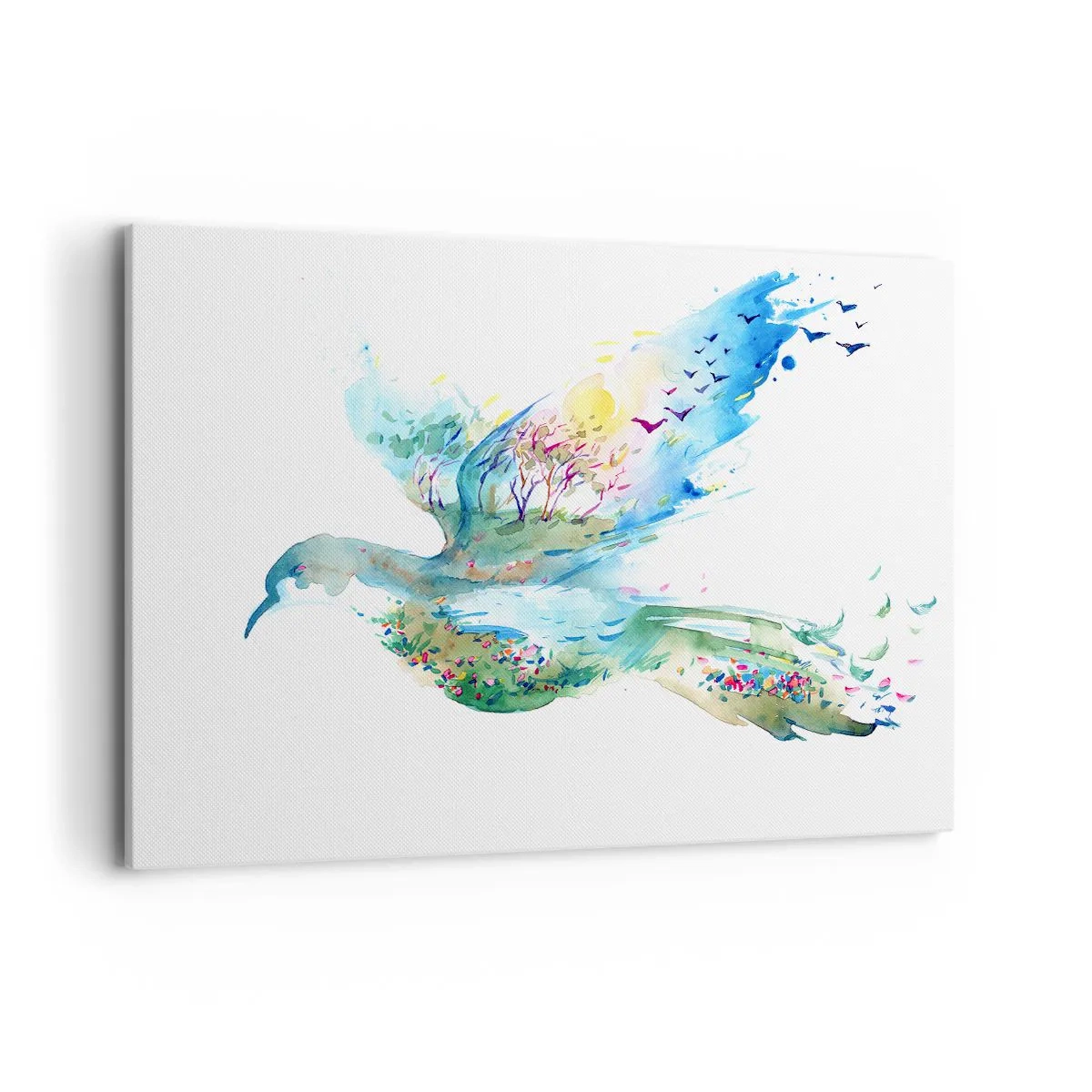 Canvastavla - Bild på duk - På naturens vingar - 120x80 cm