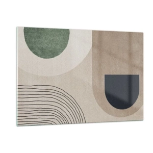 Glastavla - Bild på glas - Ovalens mjukhet - 120x80 cm