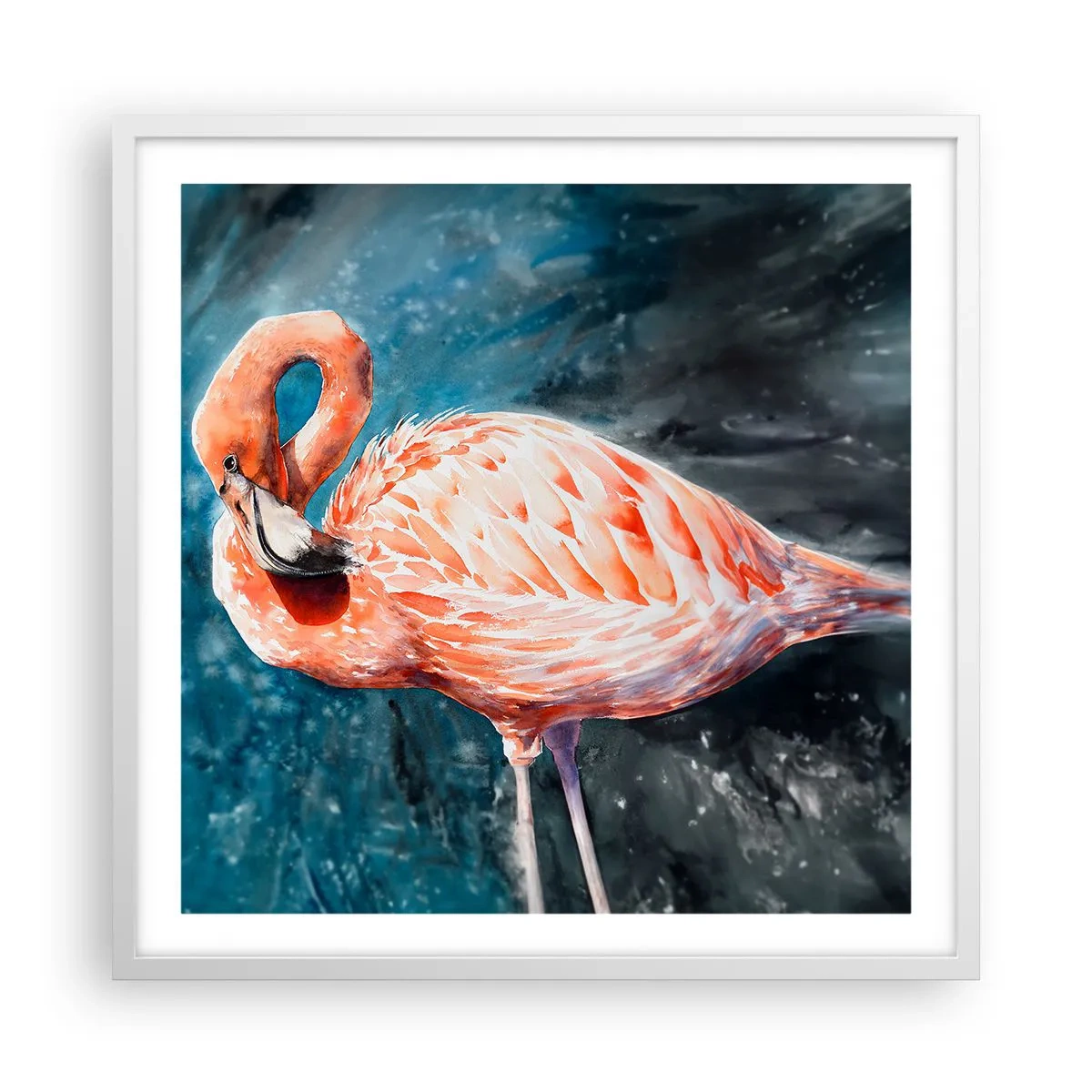 Affisch i vit ram - Dekorativt till sin natur - 60x60 cm