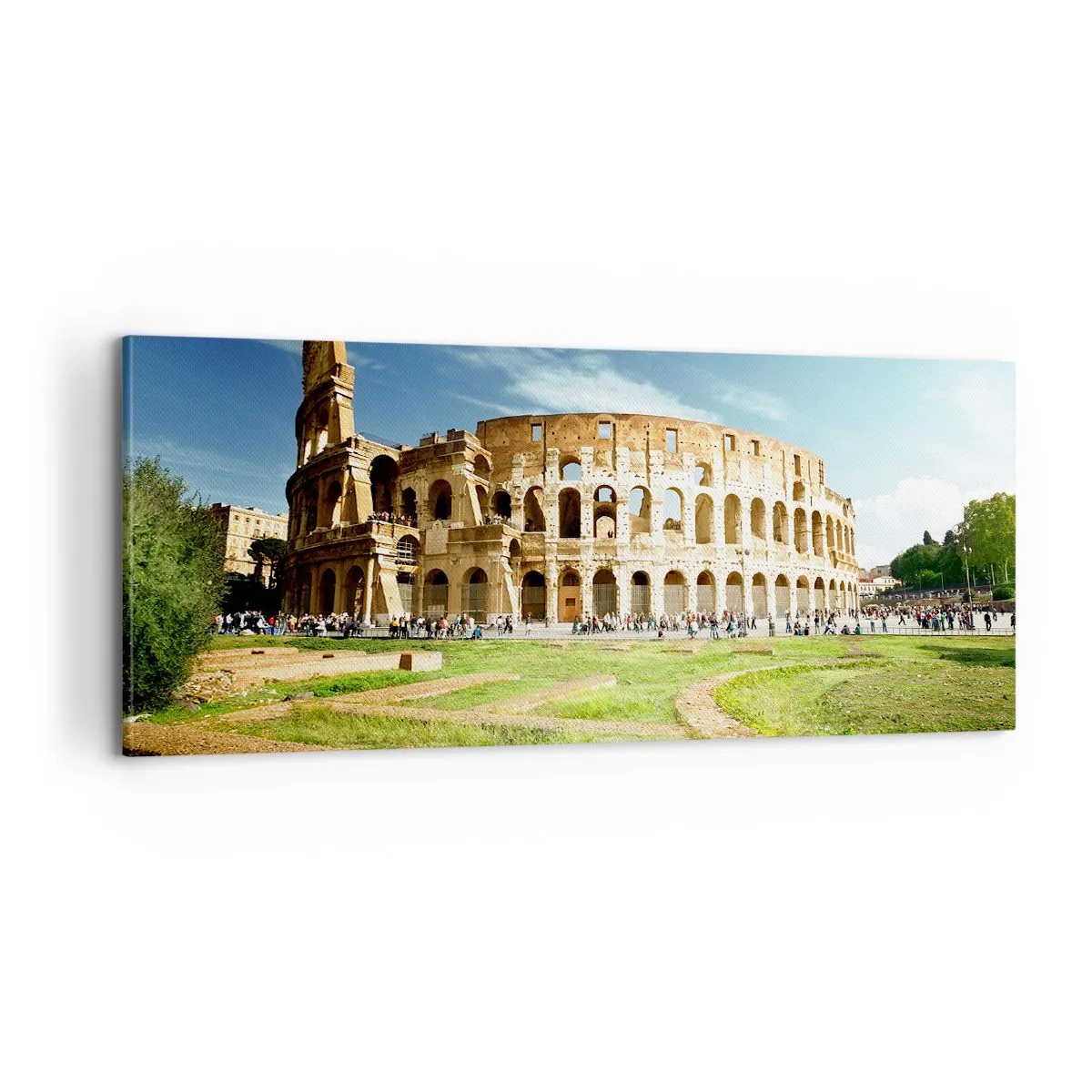 Canvastavla - Bild på duk - Vapnets klang hörs fortfarande - 100x40 cm