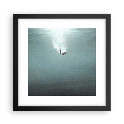 Affisch i svart ram - I havets famn - 30x30 cm