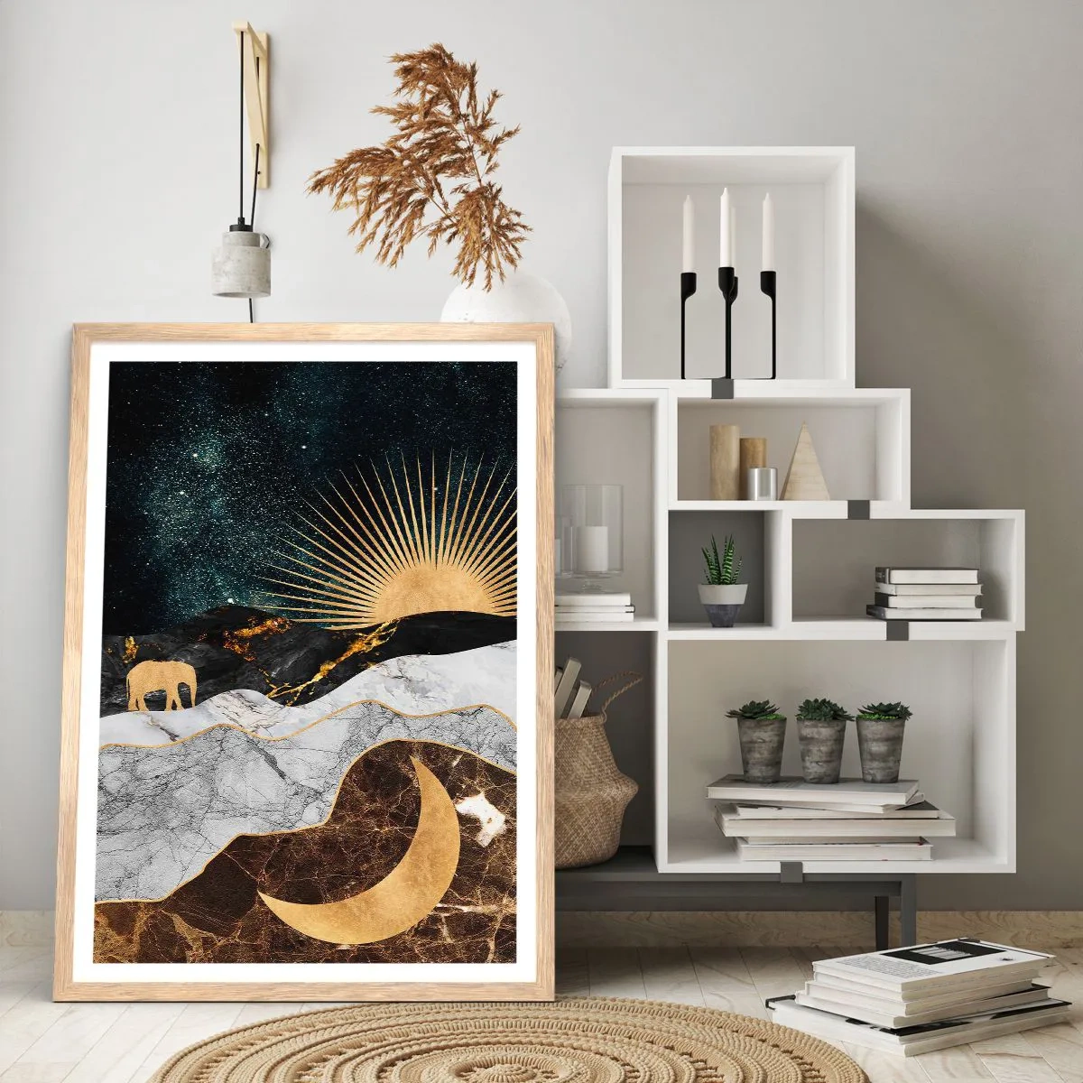 Affisch i ram av ljusek - Eviga lagar - 50x70 cm