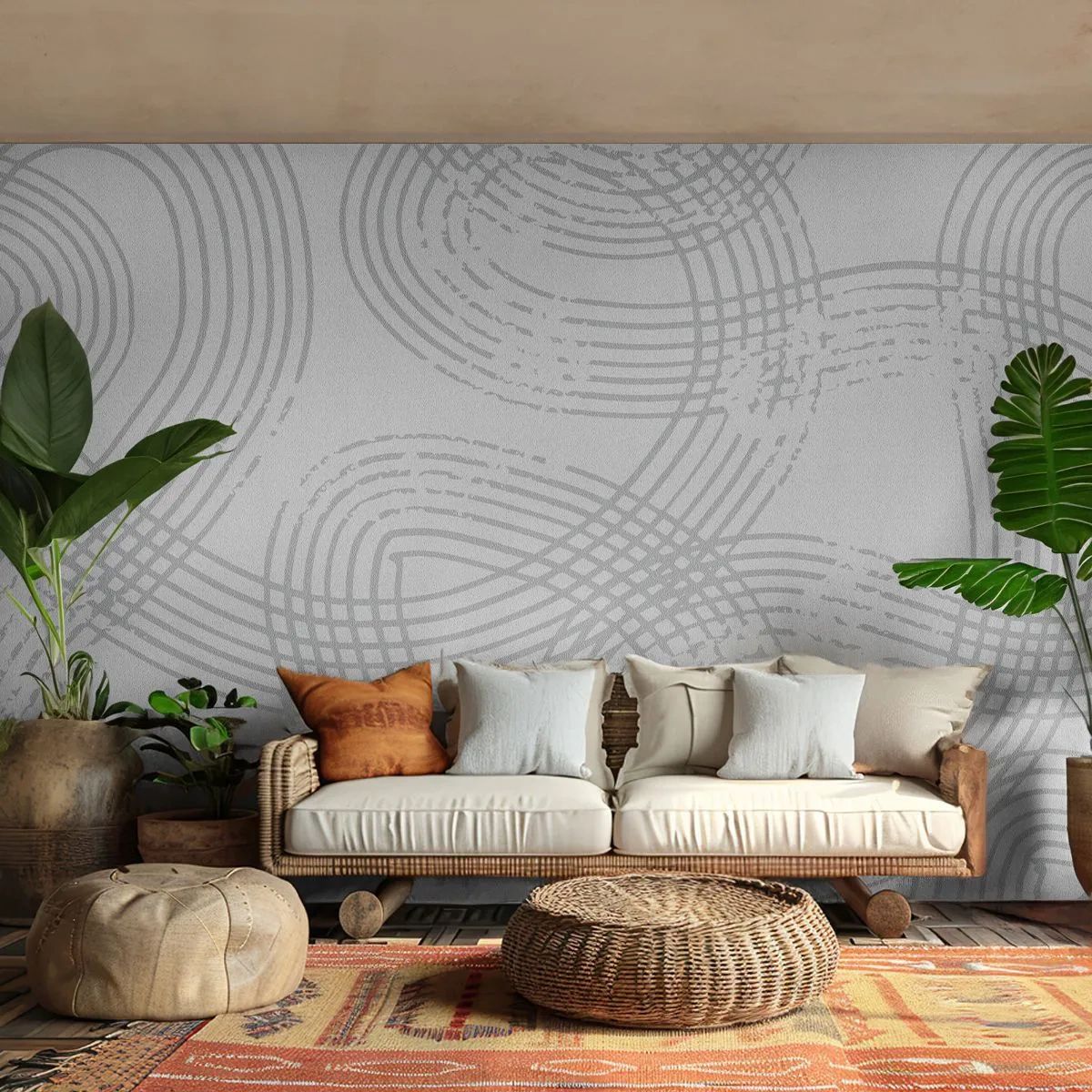 Fototapet Standard Eco - Det finns ingen rak väg - Minimalism, Bit, Ljus - 350x256 cm