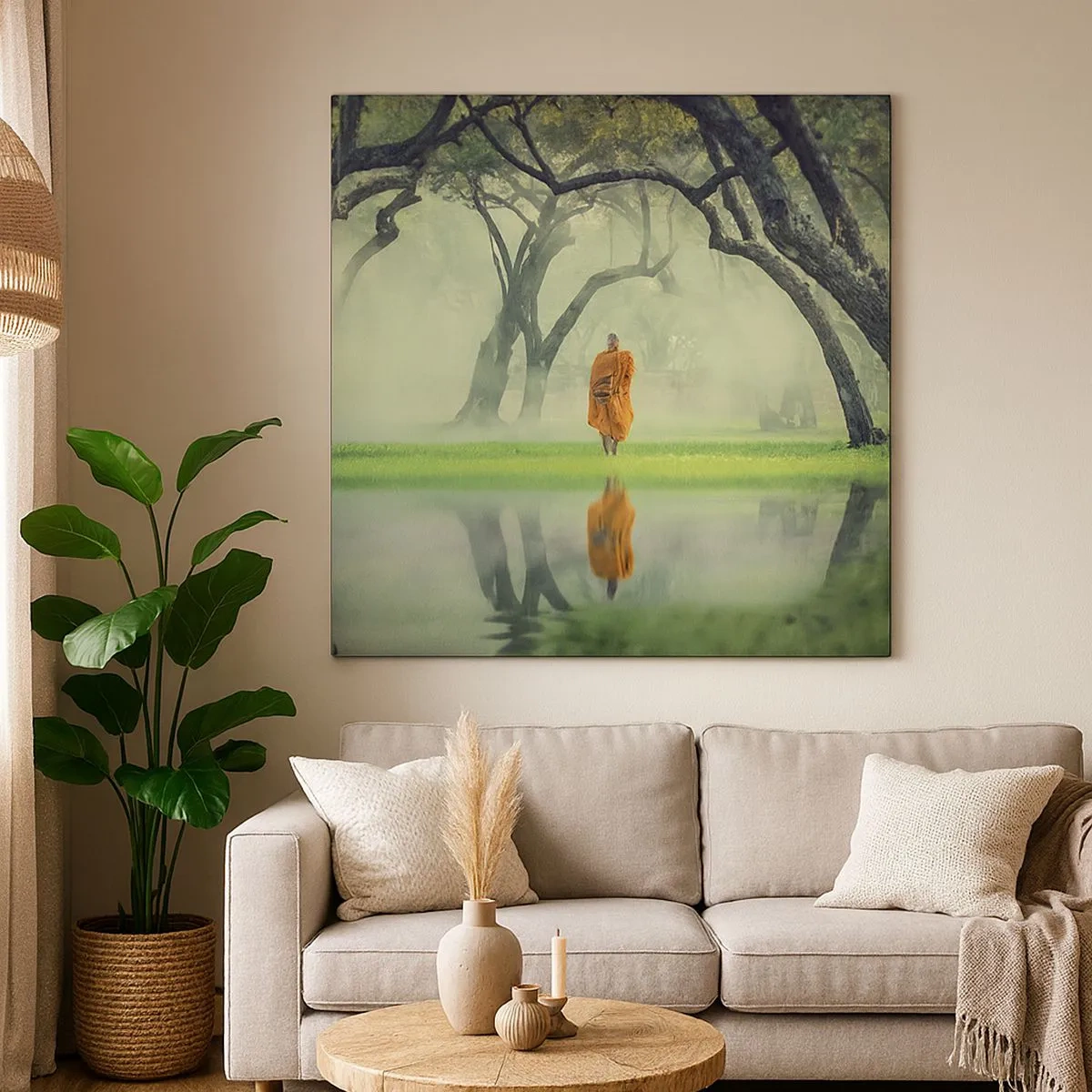 Canvastavla - Bild på duk - På väg till upplysningen - 30x30 cm