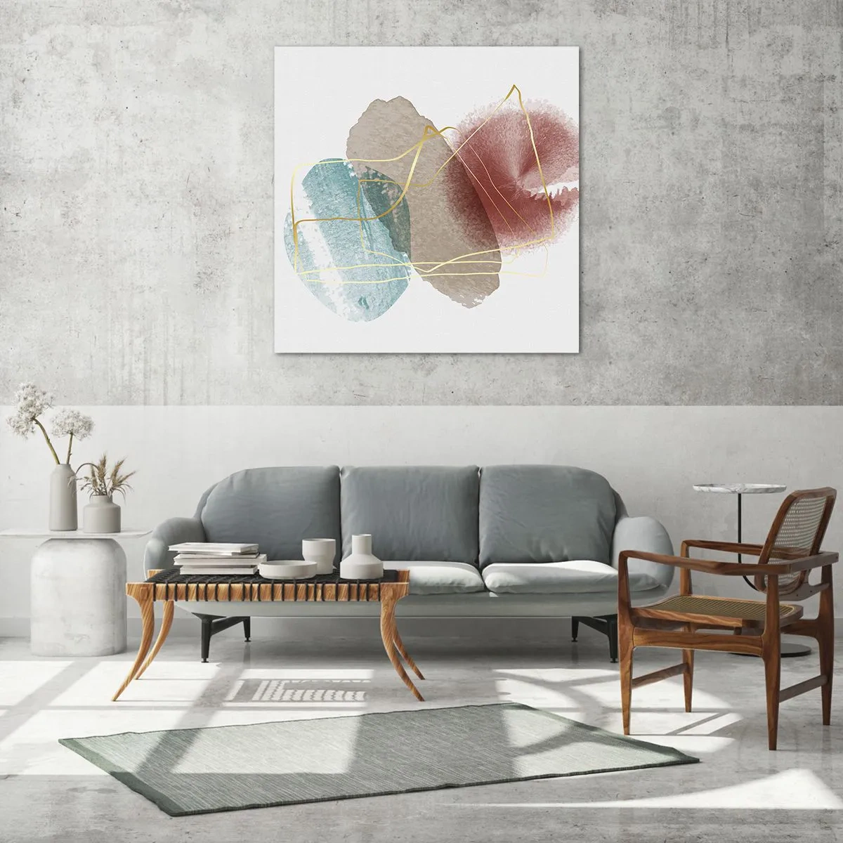 Glastavla - Bild på glas - Rummets pärlor - 70x70 cm