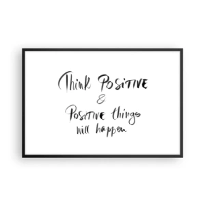 Affisch i svart ram - Hur ska man leva? - 91x61 cm