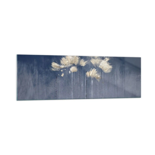 Glastavla - Bild på glas - Som kronblad i vinden - 160x50 cm