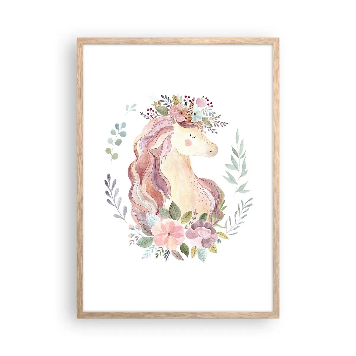 Affisch i ram av ljusek - En inbjudan till sagornas värld - 50x70 cm