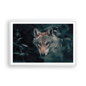 Affisch i vit ram - Jägare - 91x61 cm