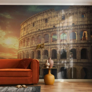 Fototapet Premium Canvas - Kolossalt intryck - Colosseum, Rom, Arkitektur - 350x256 cm