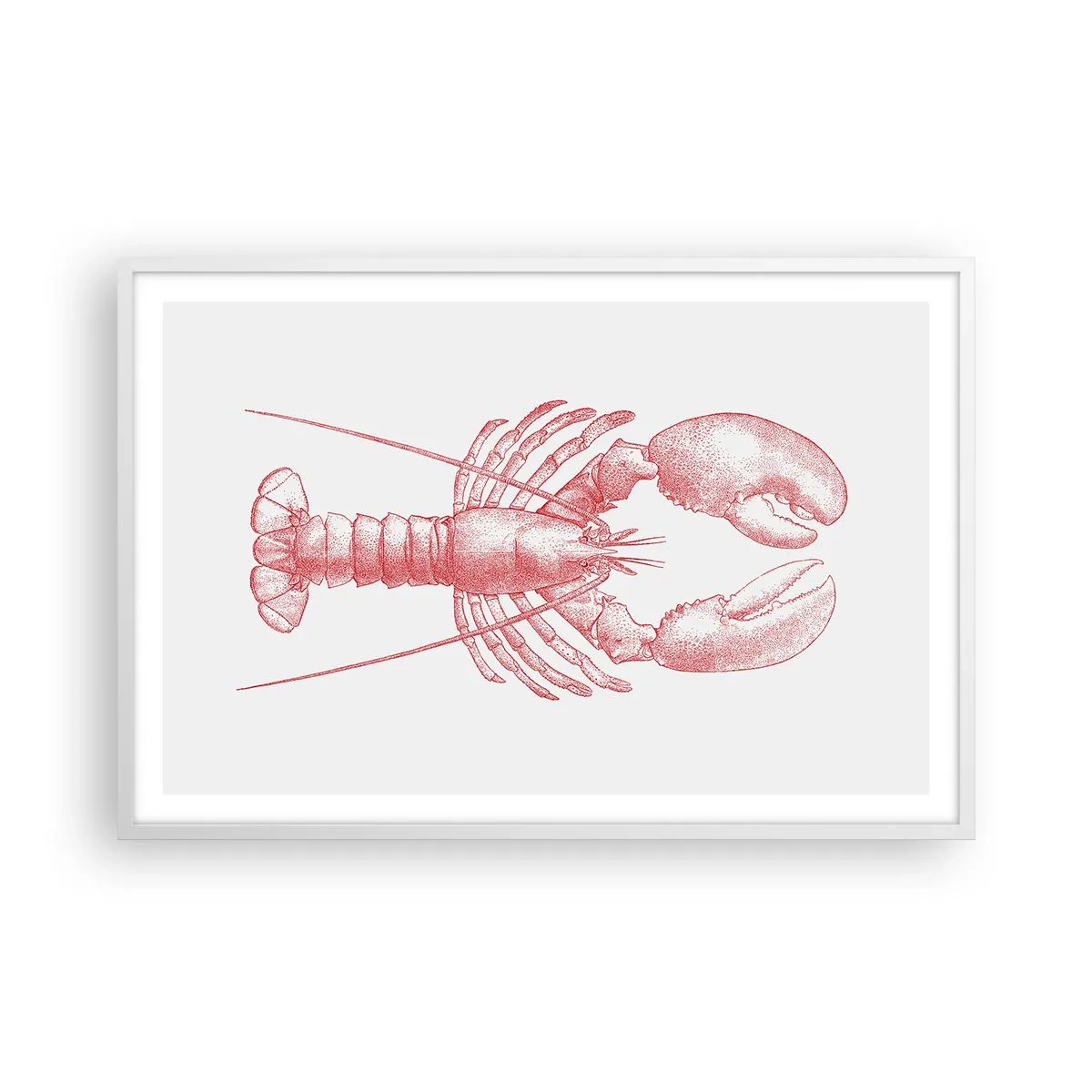 Affisch i vit ram - Hummer värdig Homer - 91x61 cm