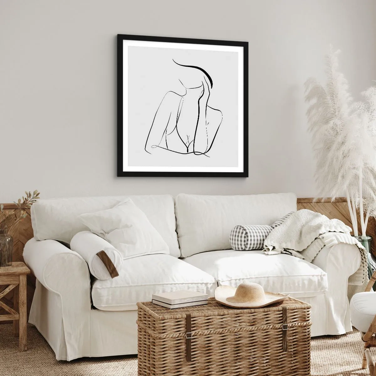 Affisch i svart ram - På drömvågen - 60x60 cm