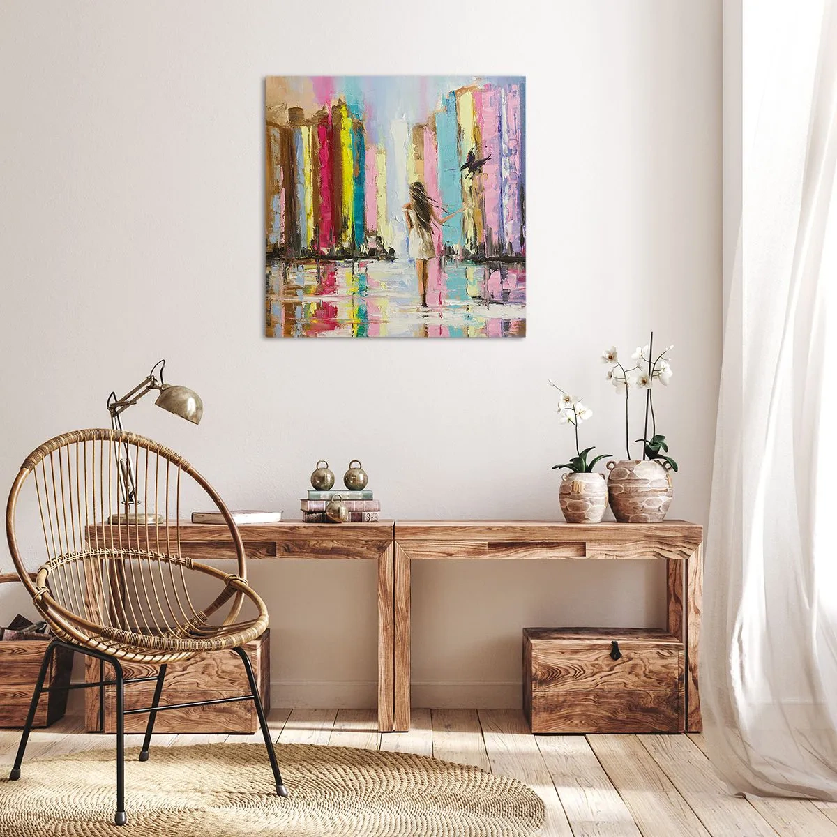 Canvastavla - Bild på duk - Kom med mig - 50x50 cm