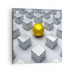 Canvastavla - Bild på duk - Varför jag? Geometrisk komposition - 60x60 cm