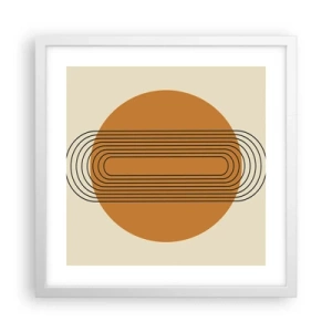 Affisch i vit ram - Perfekt plan - 40x40 cm