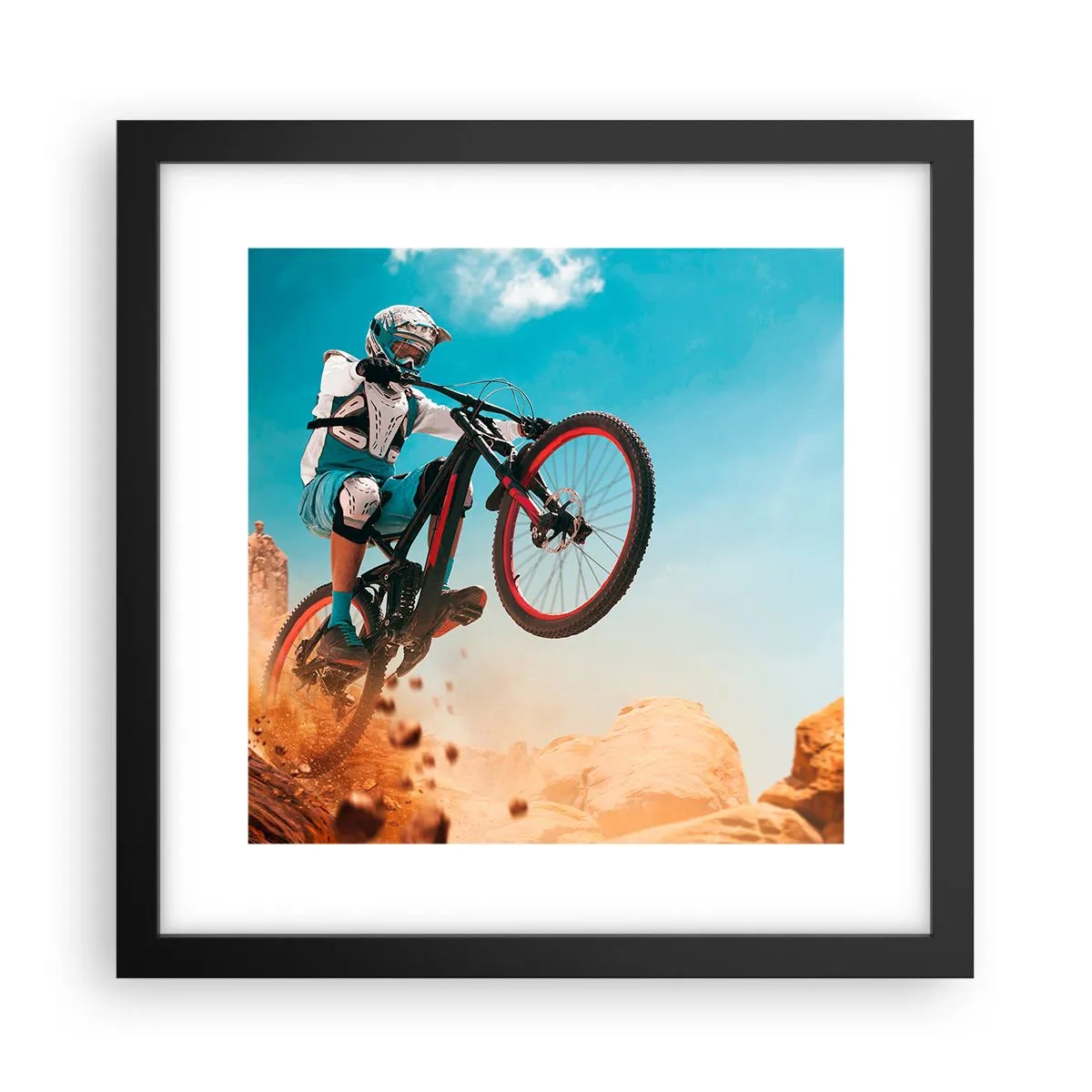 Affisch i svart ram - Cykelgalning - 30x30 cm