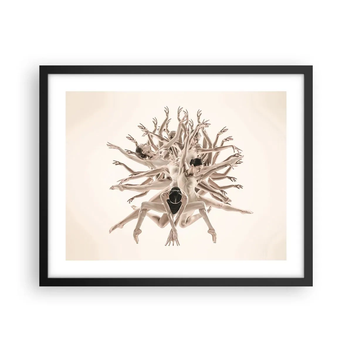 Affisch i svart ram - Blommar i dansen - 50x40 cm