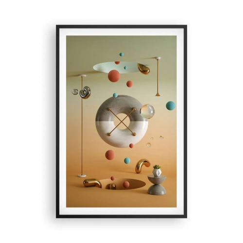 Affisch i svart ram - Vad som helst kan hända - 61x91 cm