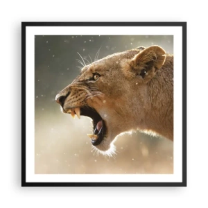 Affisch i svart ram - Försök att inte lyssna - 60x60 cm