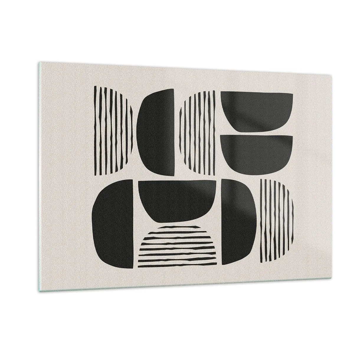 Glastavla - Bild på glas - Arrangemang med halvor - 120x80 cm