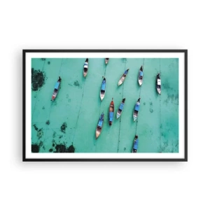 Affisch i svart ram - Under en glad väntan - 91x61 cm