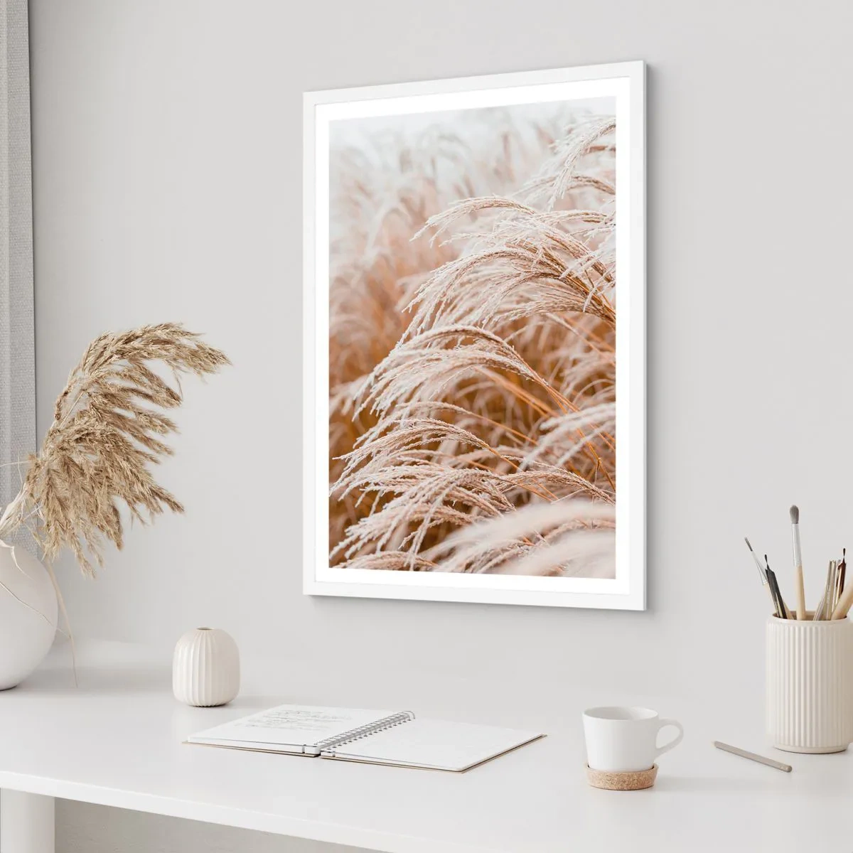 Affisch i vit ram - Buga för höstsolen - 40x50 cm