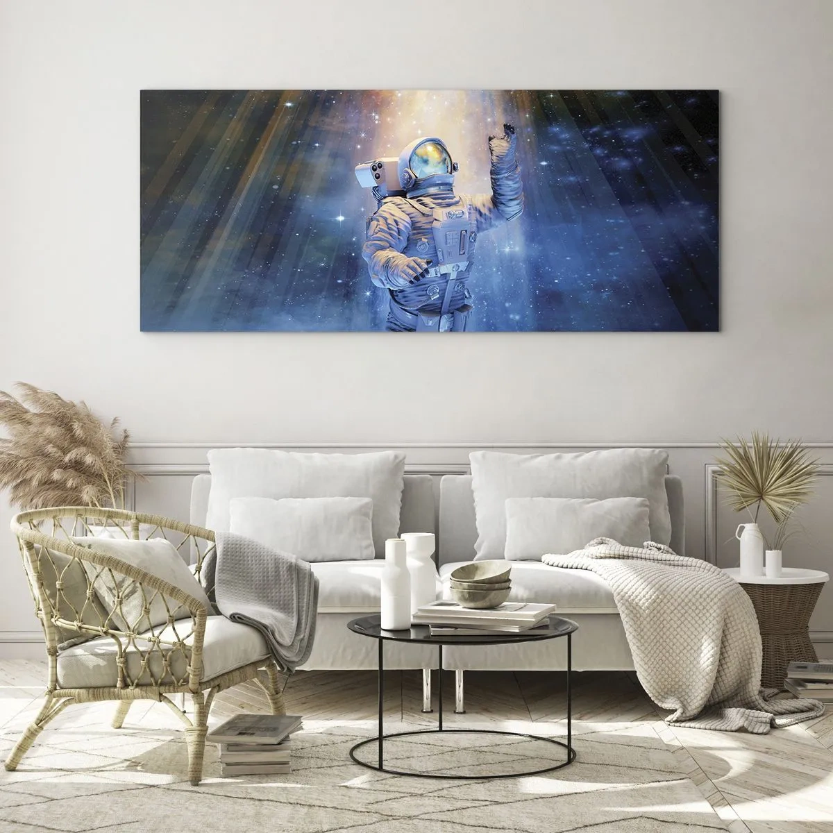 Glastavla - Bild på glas - Äntligen i målet - 120x50 cm