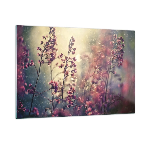 Glastavla - Bild på glas - Hemlighetsfull trädgård - 120x80 cm
